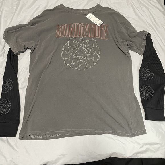 Soundgarden XL Unisex Long Sleeve Shirt Urban Outfitters New Gray Black Band - Picture 1 of 6